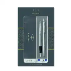 Parker Jotter Stainless Steel CT Duosett BallPoint+FountainP