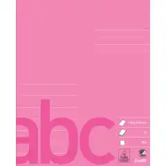 Skoleblokk 17x21 7 Linjer 32 ark Rosa