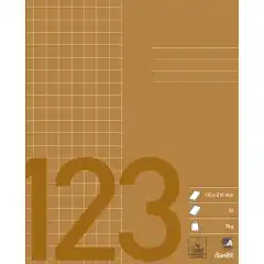 Skoleblokk 17x21 Rutet 10x10 32 ark Brun
