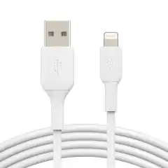 BOOST CHARGE Lightning to USB-A Cable, 1M, White