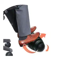 Active footrest 18x42 cm egg-shape black
