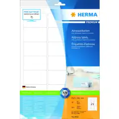Herma Etiketter Premium A4 63,5x38,1 (10)