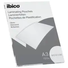 Lamineringslomme Ibico Basics Medium A3 /100