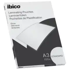 Lamineringslomme Ibico Basics Standard 125my A3 (100)