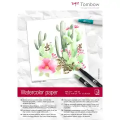 TOMBOW Akvarell tegneblokk A6 300 g/m²  kremhvit