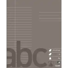 Bantex Skolehefte 17 X 21 24 Linjer, Antrasittgrå