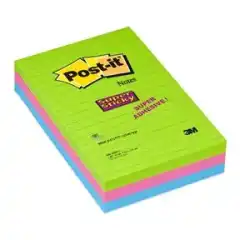 Post-it SS-Klistrelapper 102x152 lin. ass. neon (3)
