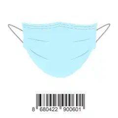 3-lags munnbind Type IIR Blå (plastpose med 10 stk)