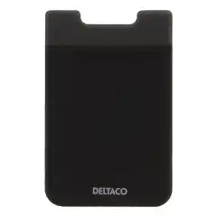 DELTACO Adhesive credit card holder, 3M adhesive, black