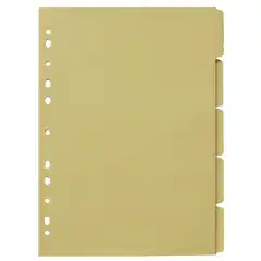 Skilleblad A4 5-delt 150g gul