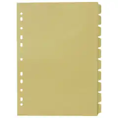 Skilleblad A4 10-delt 150g gul