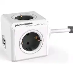 Allocacoc Forgrener 4x strøm 2x USB 1,5m