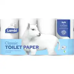 Lambi Toalettpapir 3L hvit (8)