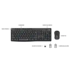 Logitech Tastatur/Mus MK295 wireless